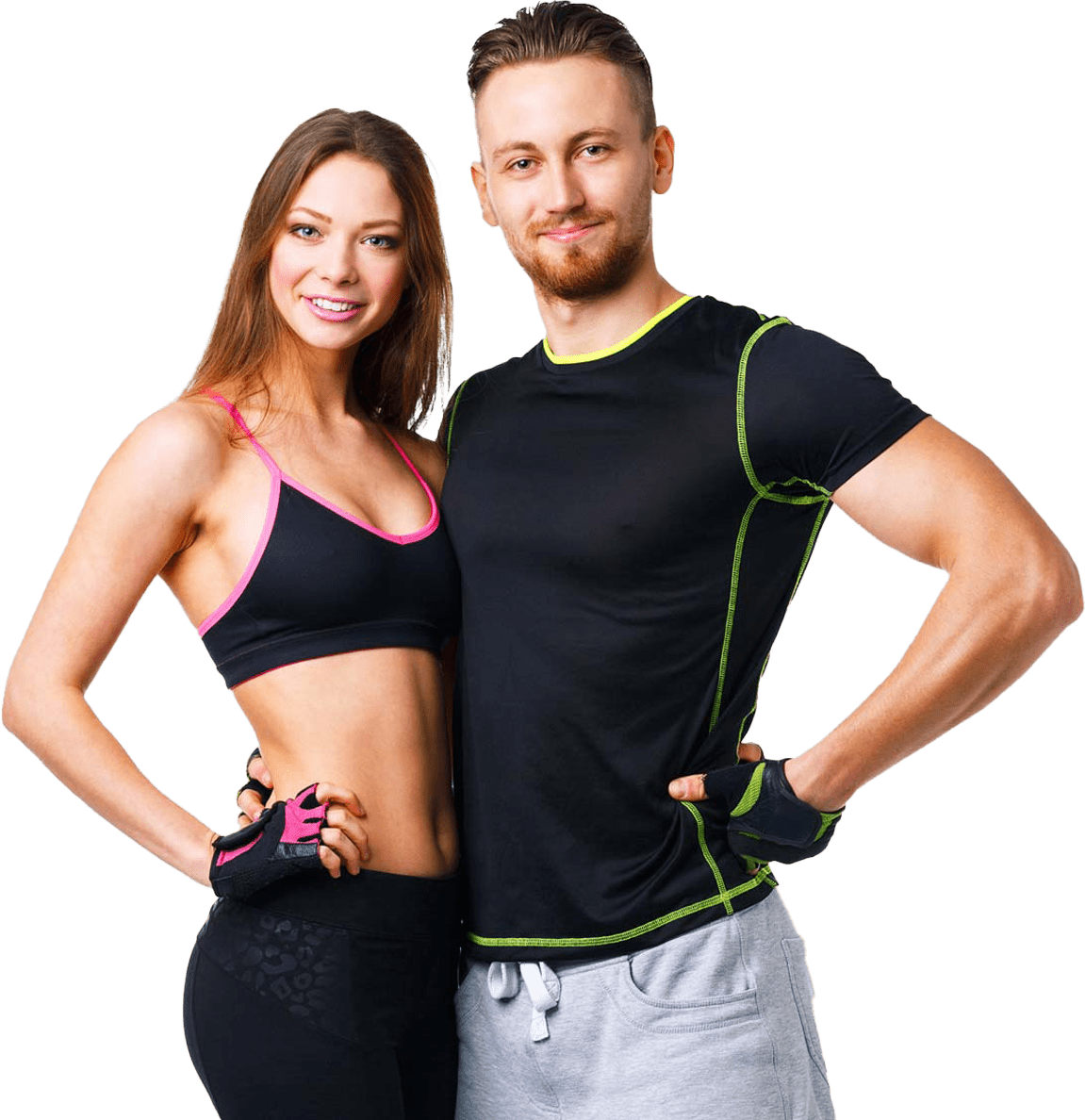 Body Sculpting - Sport couple - man and woman after fitness exercise